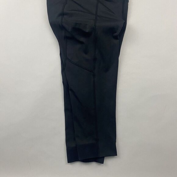 REI Co-Op Black Padded Capri Cycling Pants Sz S Side Pocket Compression Stretch - Picture 3 of 11